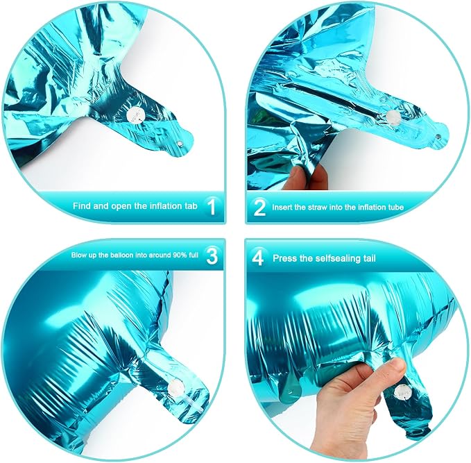 Blue Number 5 Balloon 40 inch, Balloon numbers party supplies, deco photo shoot - Image 2