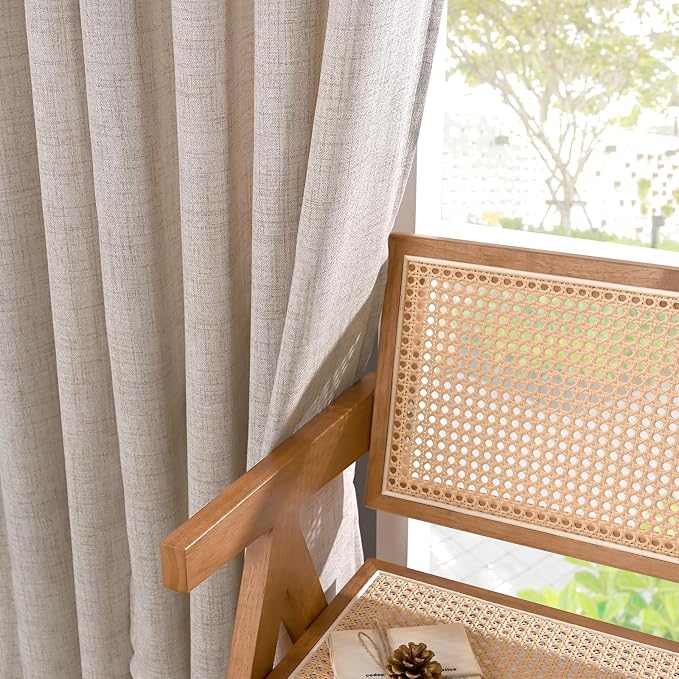YoungsTex Natural Linen Curtains 63 Inches Long - Image 8