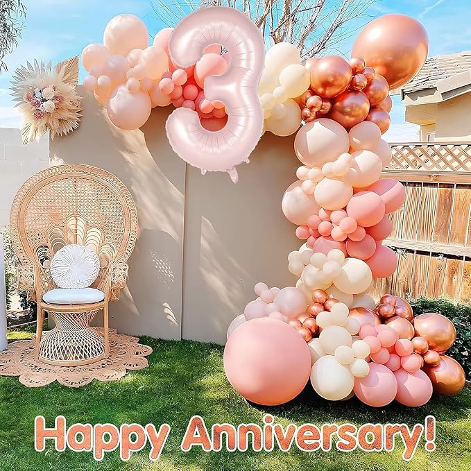Light Pink Number 30 Balloon, 40 Inch Giant Mylar Number Balloons, Large Foil - Image 4