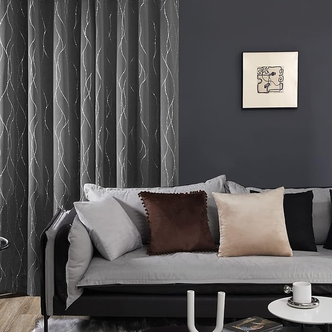 Deconovo Living Room Curtains 84 Inches Long, Thermal Insulated, Room Darkening - Image 3