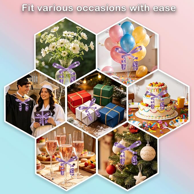 500 Yard Light Purple Curling Ribbon Balloon Ribbon 1/5 Inch Ribbon - Image 9