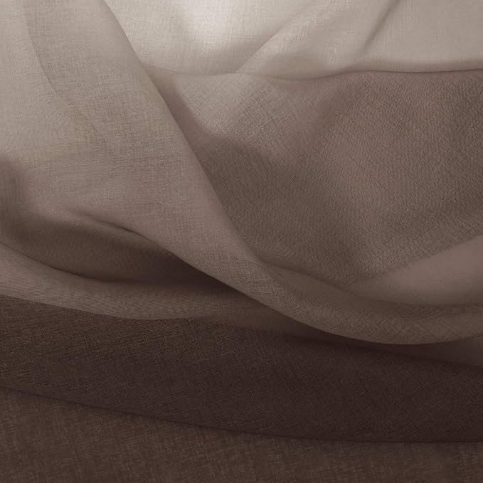 DWCN Faux Linen Ombre Sheer Curtains - Image 6