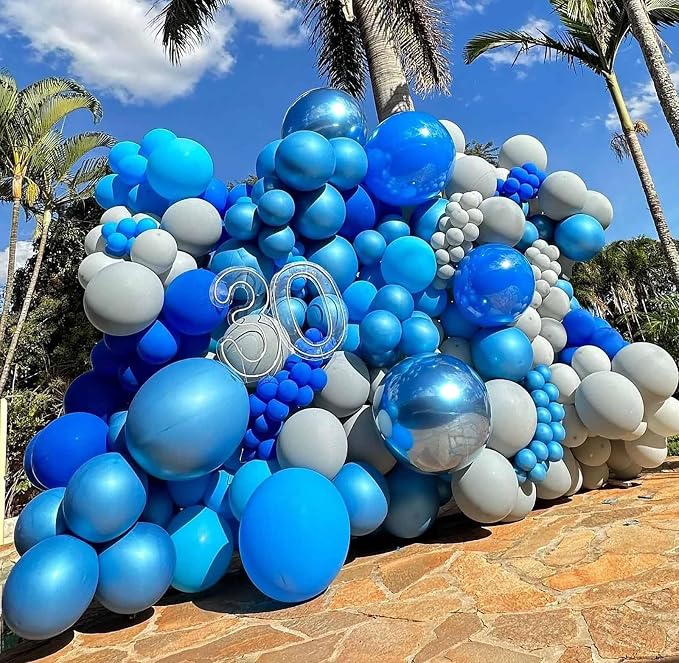 Metallic Blue Balloons, Birthday Decoration, Wedding Party, Baby Shower - Image 4