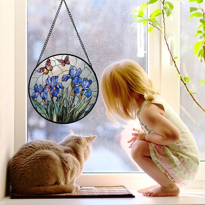 DASTOLL Stained Glass Window Hanging, and Mom 9.8 in - Image 3