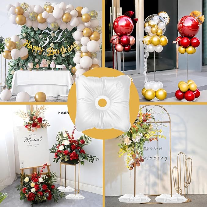 4 Pack Water Weight Bags for Balloon Column Stand and Balloon Arch | Upgraded - Image 7