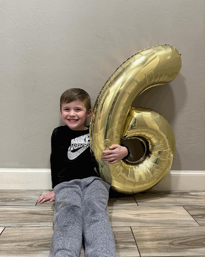 1 Balloon - Champagne Gold Birthday Number Balloons, 40 Inch Decorations | - Image 8