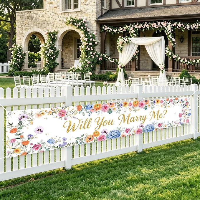 Will You Marry Me Banner Wedding Decor Banner Marriage Proposal Decorations | by WETDNGQI