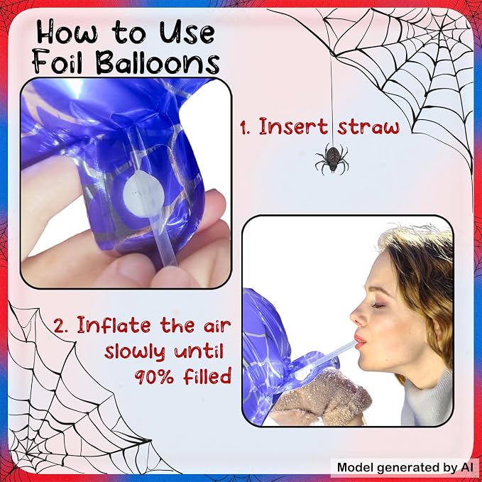 40 Inch Spider Number 1 Foil Balloons - Image 4