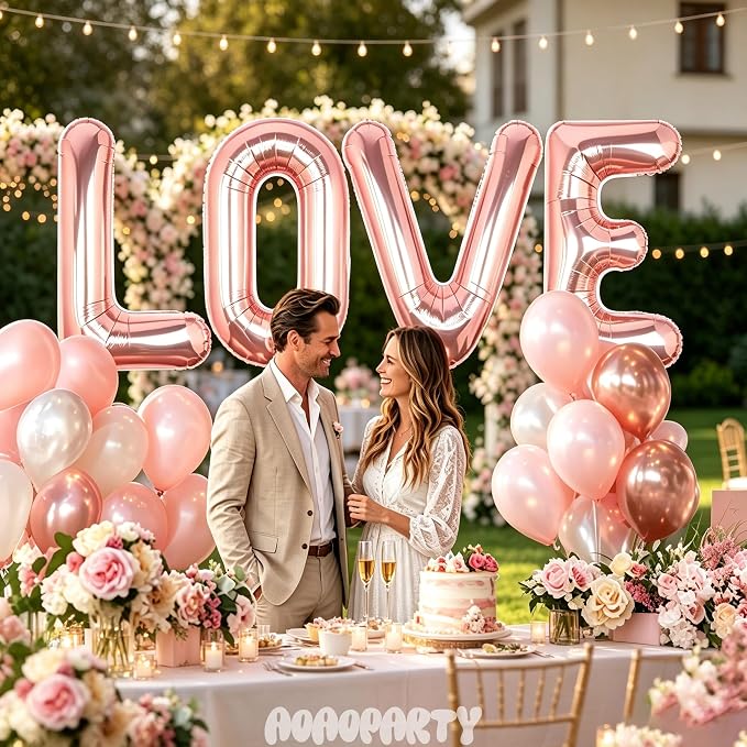 Letter Balloons Rose Gold 40 Inch C Large Big Foil Mylar Balloon | - Image 5