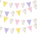 32Ft Wildflower Party Decorations Pink Purple Yellow Gingham Plaid Flowers by pinkblume