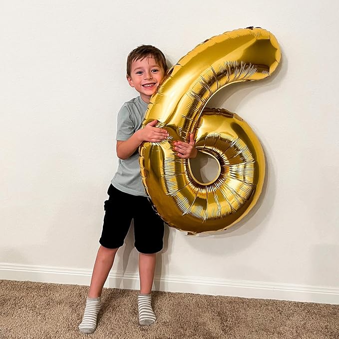 1 Balloon - Gold Birthday Number Balloons, 40 Inch Decorations Men Women | Gold - Image 7