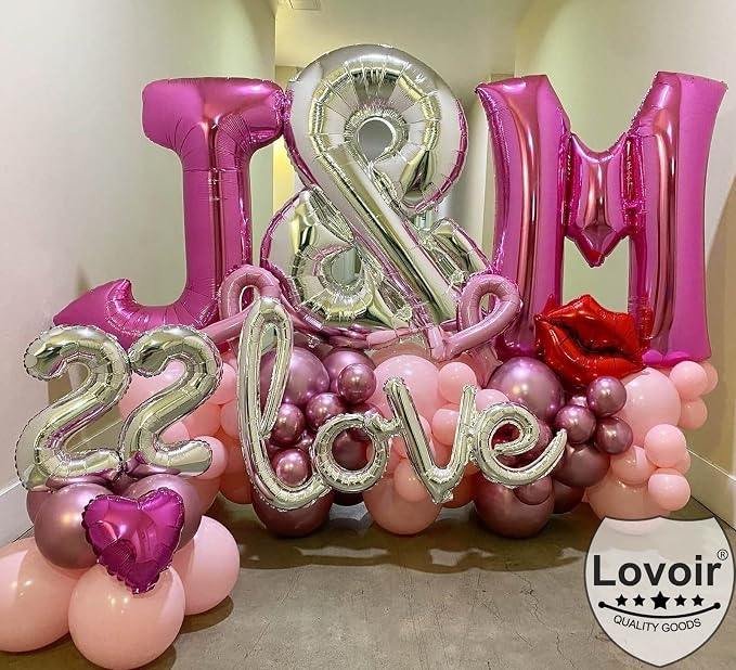 Lovoir 40 Inch Large Hot Pink Letter T Balloons Big Size Jumbo Mylar Foil - Image 5