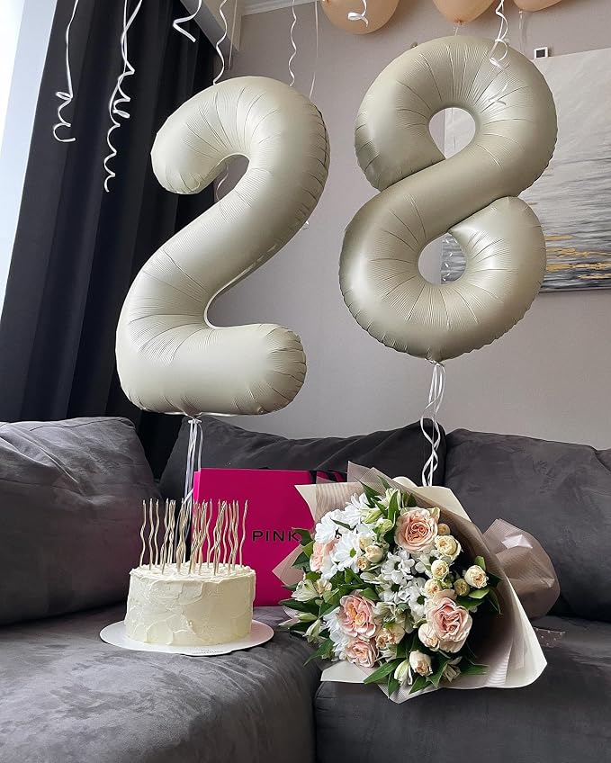 Cream 9 Balloon - Image 3