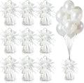 9 PCS Metallic Wrapped Balloons Weights White Helium Balloon Weight Balloon by SPFYunion
