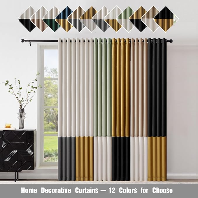 BULBUL Cream Ivory Gray 90 inches Velvet Curtains - Image 7