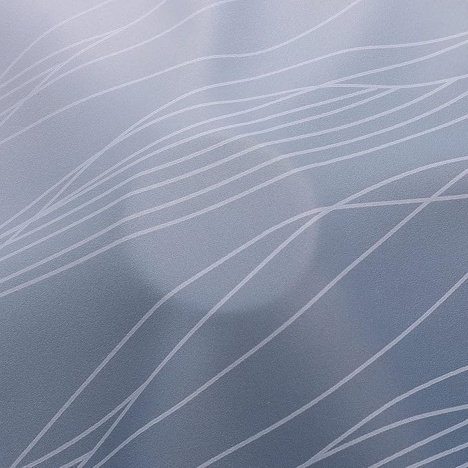 Grayish White and Navy Blue Blackout Curtains - Image 8