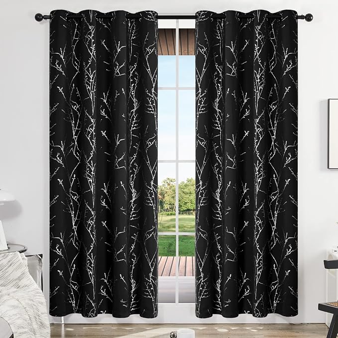 Deconovo Living Room Curtains 95 Inches Long, Thermal Insulated, Room Darkening - Image 2
