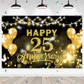 WeBenison Happy 25th Anniversary Backdrop 25th Wedding Anniversary Photography by WeBenison