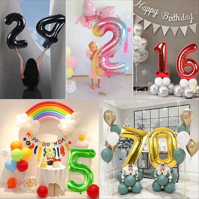 40 inch Number Balloon 0-9 Red Large Number 11 Balloons, Digital Balloons - Image 8
