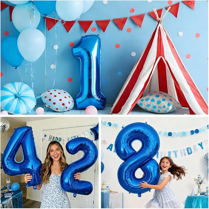 40 Inch Navy Blue 7 Balloon for 7th Birthday Party, Helium Giant Foil Number 7 - Image 7