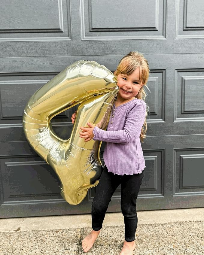 10 Balloon - Champagne Gold Birthday Number Balloons, 40 Inch Decorations | - Image 4
