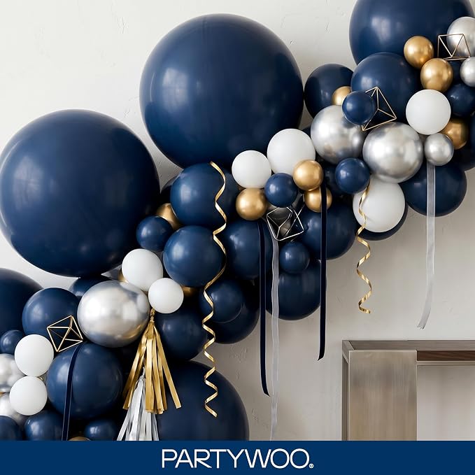 PartyWoo Navy Blue Balloons 127pcs Dark Blue Color 36 18 12 10 5 Inch | 36 18 - Image 8