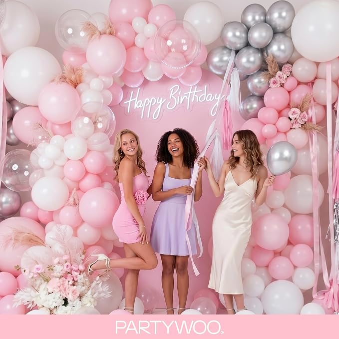 PartyWoo Baby Pink Balloons 100pcs Pastel Pale Light Pink Color | 36 18 12 10 5 - Image 5