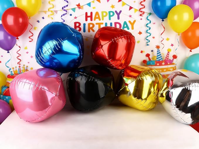 6pcs Pink Foil Balloons 22inch Round Balloons - Image 3