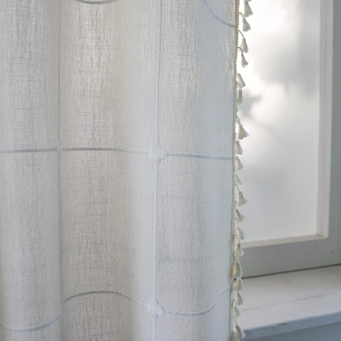Sutuo Home Boho Curtain for Bedroom 84 Inch Length, Light Filtering Country - Image 4