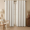 80% Boho Blackout Curtains 90 Inch Linen Blend Drapes 2 Panels | Vintage by Unknown