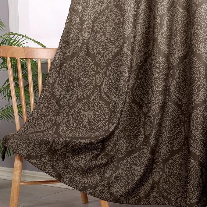 DWCN Brown Blackout Curtains for Living Room - Image 3