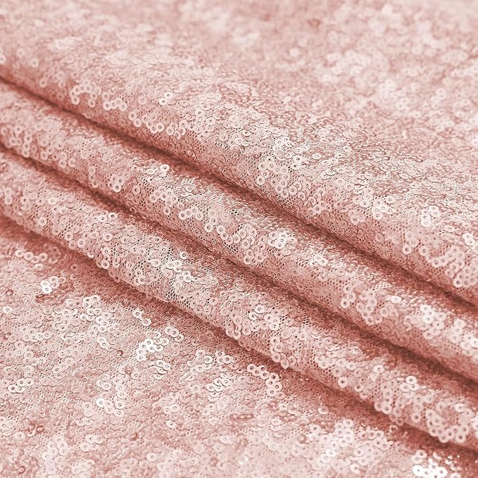 Sugargirl Rose Gold Sequin Backdrop Curtain 6 Panels 2FTx8FT Glitter Rose Gold - Image 7
