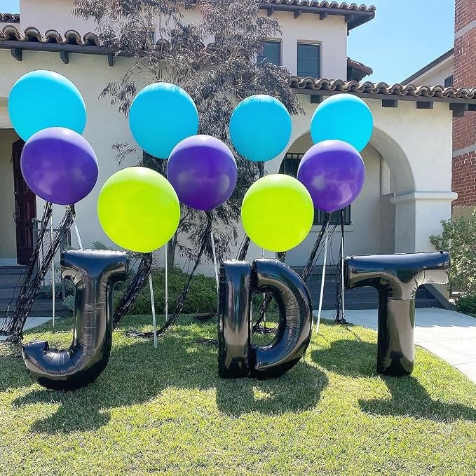 Black Letter J Balloons, J Balloon 40 Inch J Balloon Letter - Image 3