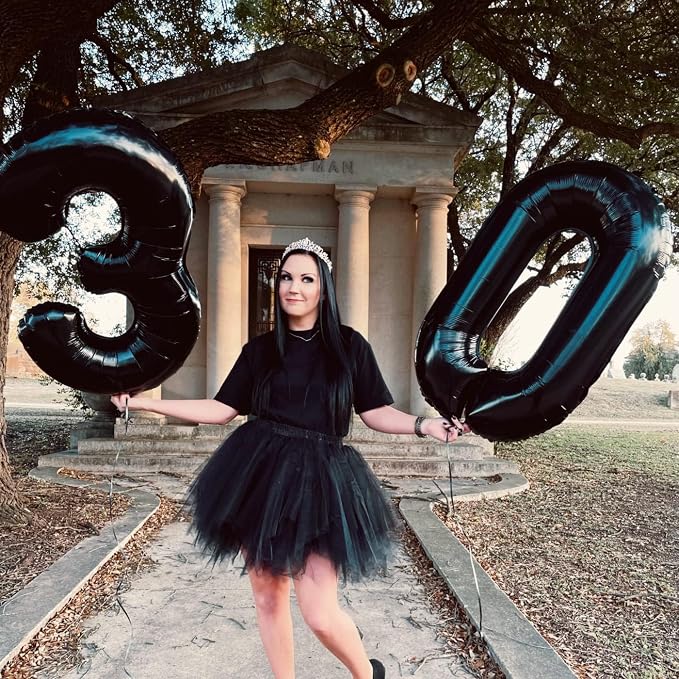 Black Balloon Number 6, 40 Inch Large Self Inflating Foil Number Balloons 0-9 - Image 8