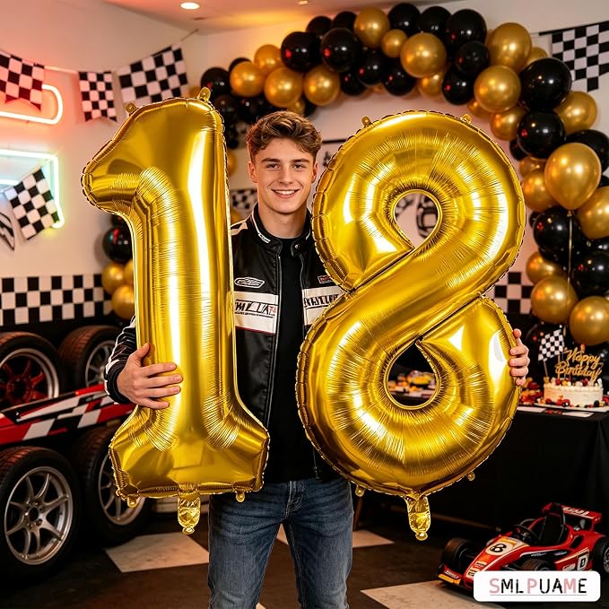 40 inch Number Balloon 0-9 Gold Large Number 10 Balloons, Digital Balloons - Image 6