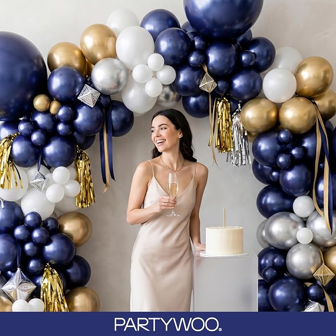 PartyWoo Navy Blue Balloons 127pcs Dark Blue Color 36 18 12 10 5 Inch | 36 18 - Image 9
