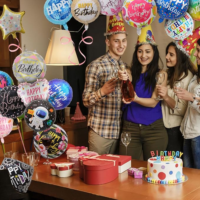 50Pcs Helium Mylar Happy Birthday Balloons - Image 7