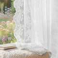Anmao Vintage Lace Curtains 63 Inches Long 2 Panels Set, Romantic Elegant Light by Anmao