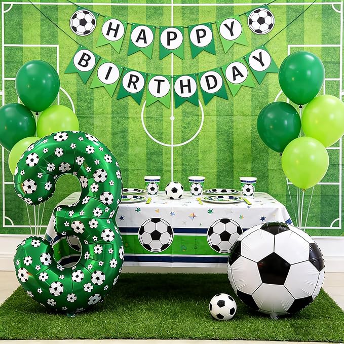 40 Inch Soccer Number 8 Balloons Large Foil Balloon Number 8 Birthday Deco | - Image 5