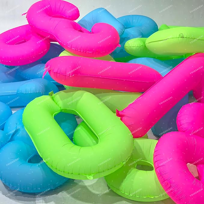 Pink Birthday Number 50 Balloons 40IN Fluorescent Pink 50 Foil Balloon | - Image 5