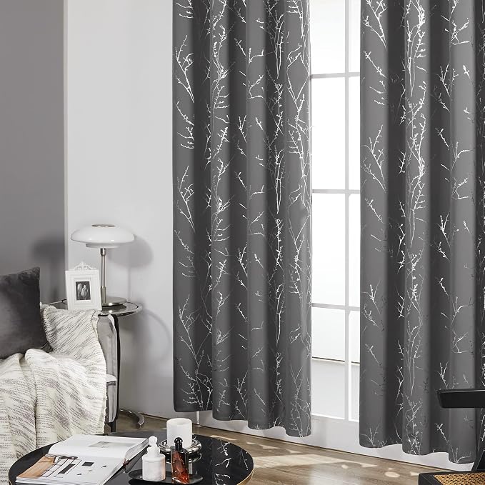Deconovo Living Room Curtains 63 Inches Long, Thermal Insulated, Room Darkening - Image 4