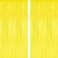 ZATAYE 2 Pack Yellow Foil Curtain Streamer Decorations | Yellow, Metallic Foil by ZATAYE