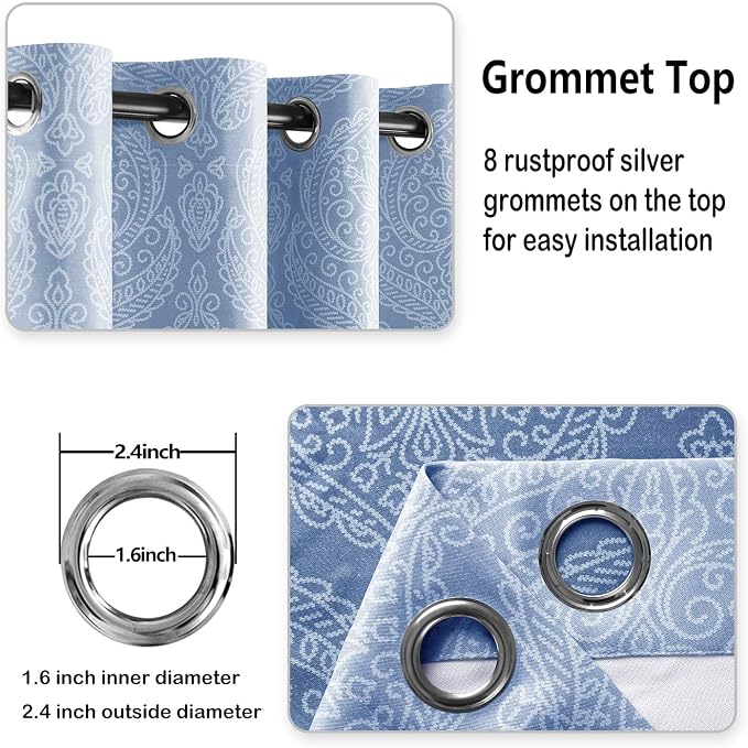 DWCN Ombre Blackout Curtains for Living Room - Image 7