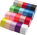 LIUYAXI 1 Inch Satin Ribbon Set – 20 Rolls Rainbow Ribbon, 5 Yards Each by LIUYAXI