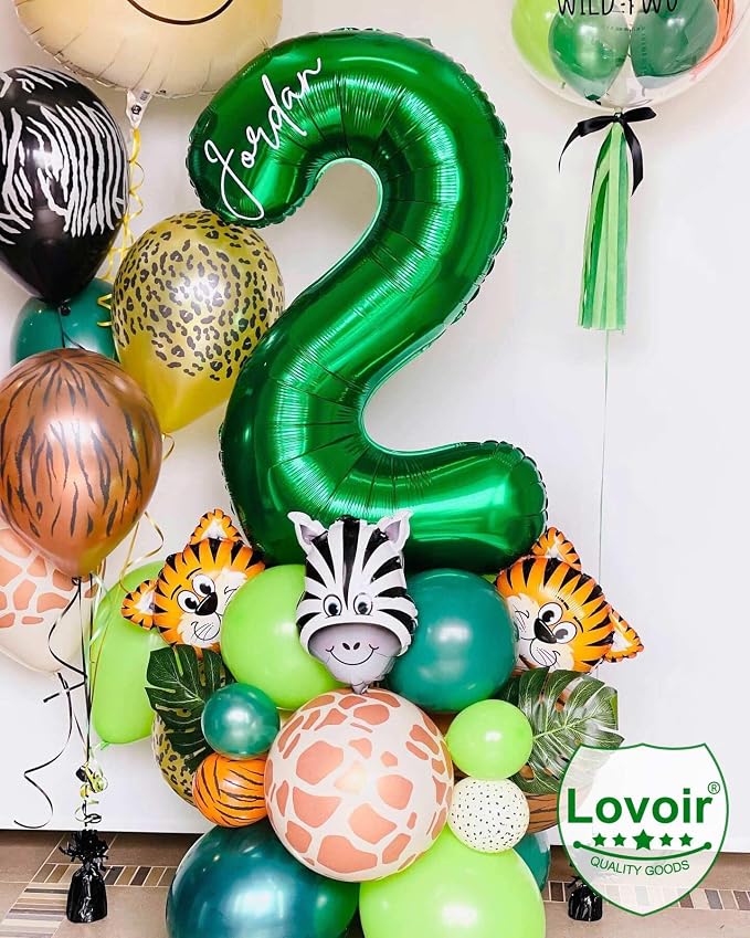 Dark Green 50 Number Balloons, 40 Inch Giant Number 50 Balloons Foil Mylar - Image 3