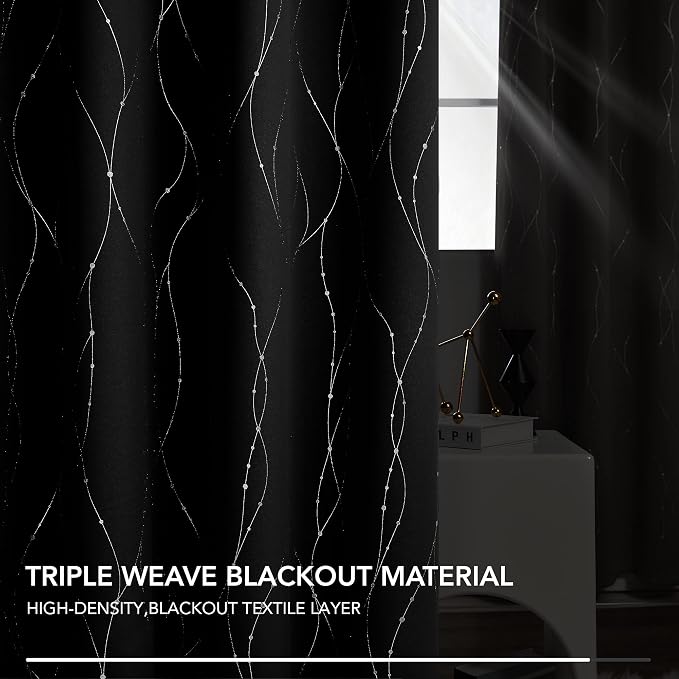 Deconovo Living Room Curtains 45 Inches Long, Thermal Insulated, Room Darkening - Image 5