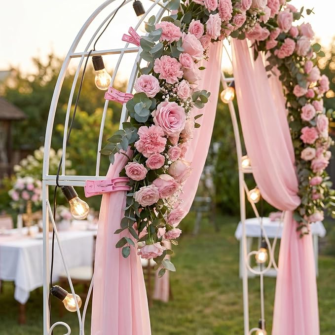 Putros 30 Pack Balloon Arch Clips 3.5 Inch Pink Spring Clamps - Image 5