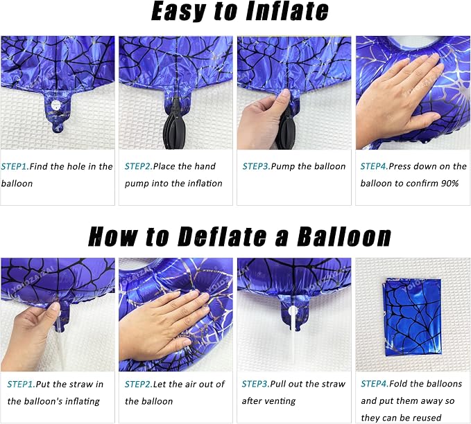 40 IN Red Blue Gradient Number 4 Balloon Large Digital 4 Foil Balloon | - Image 3
