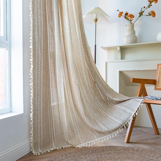 Sutuo Home Boho Curtains for Bedroom Living Room 63 Inch Length, Light by SutuoHome