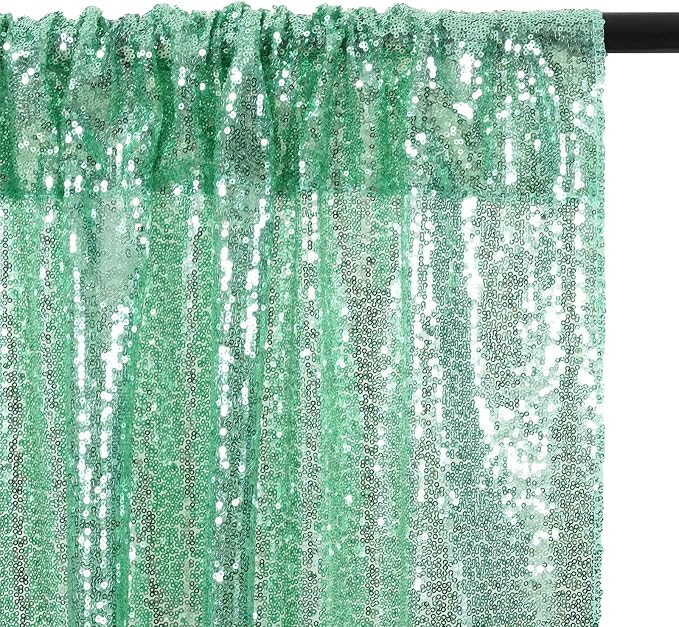 Eternal Beauty Mint Green 3mm Sequin Backdrop 8x10 Ft - Image 6